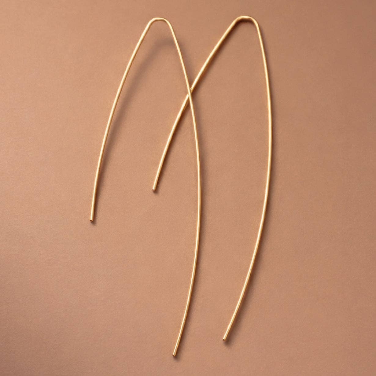 Arla 18K Gold  Long Threader Earrings
