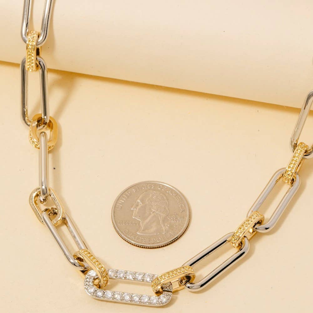 Rone Pave Link Classic Chain Necklace