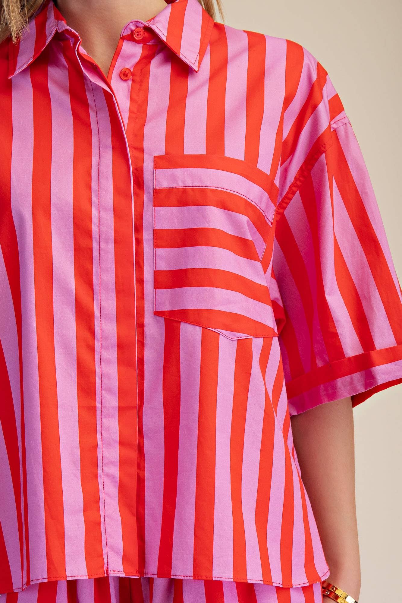 Marta Collar Neck Button Down Shirt