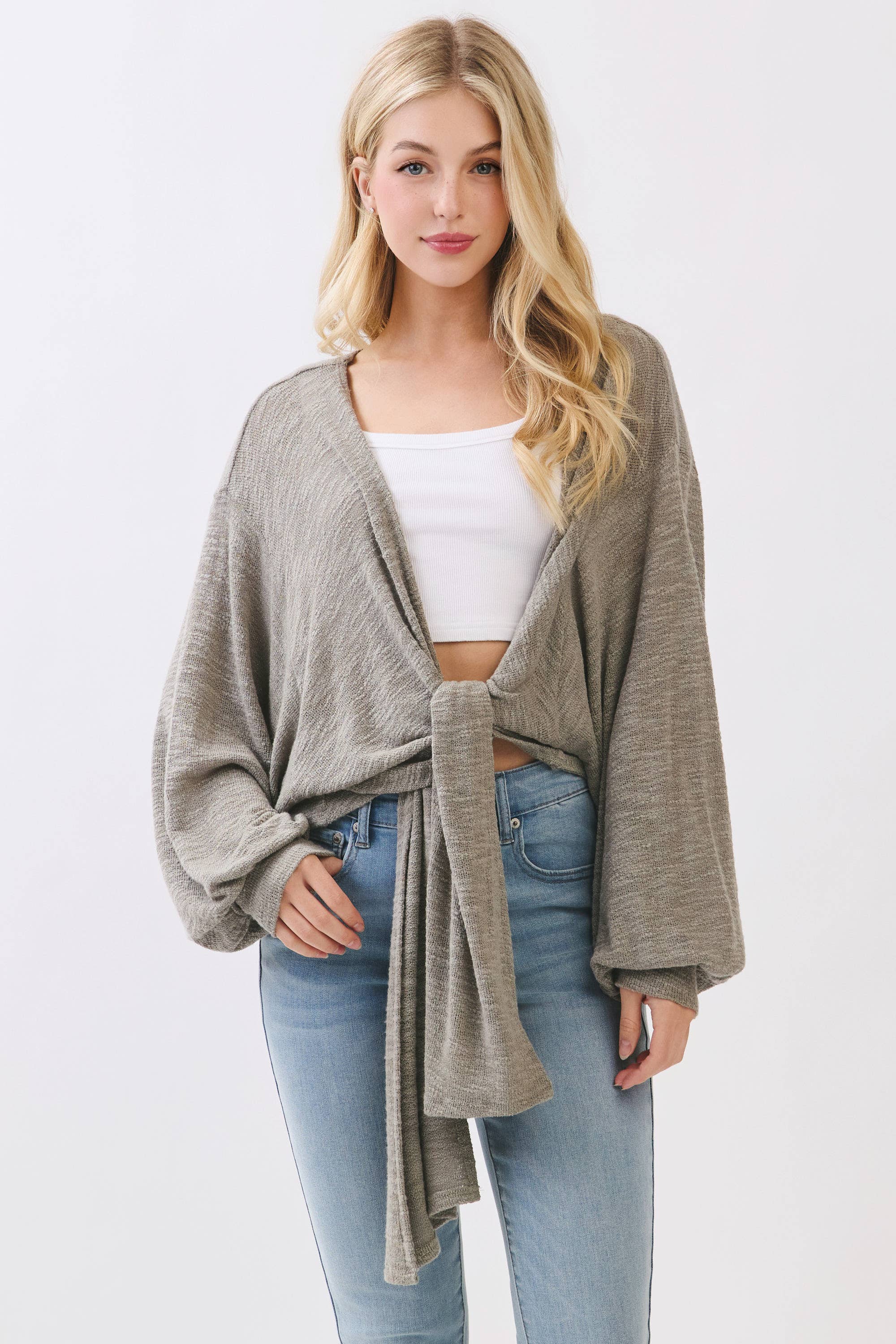 Verona Knit Tie Front Cardigan