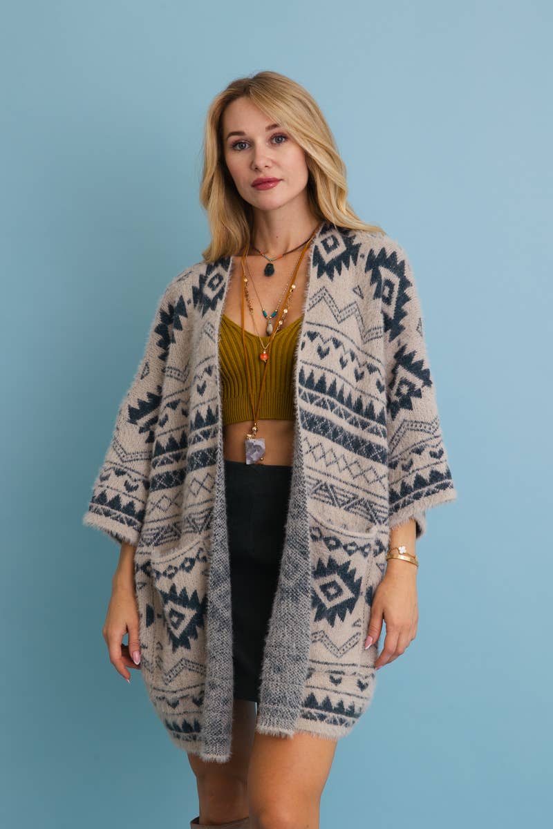 Sulley Aztec Soft Knit Cardigan PREORDER