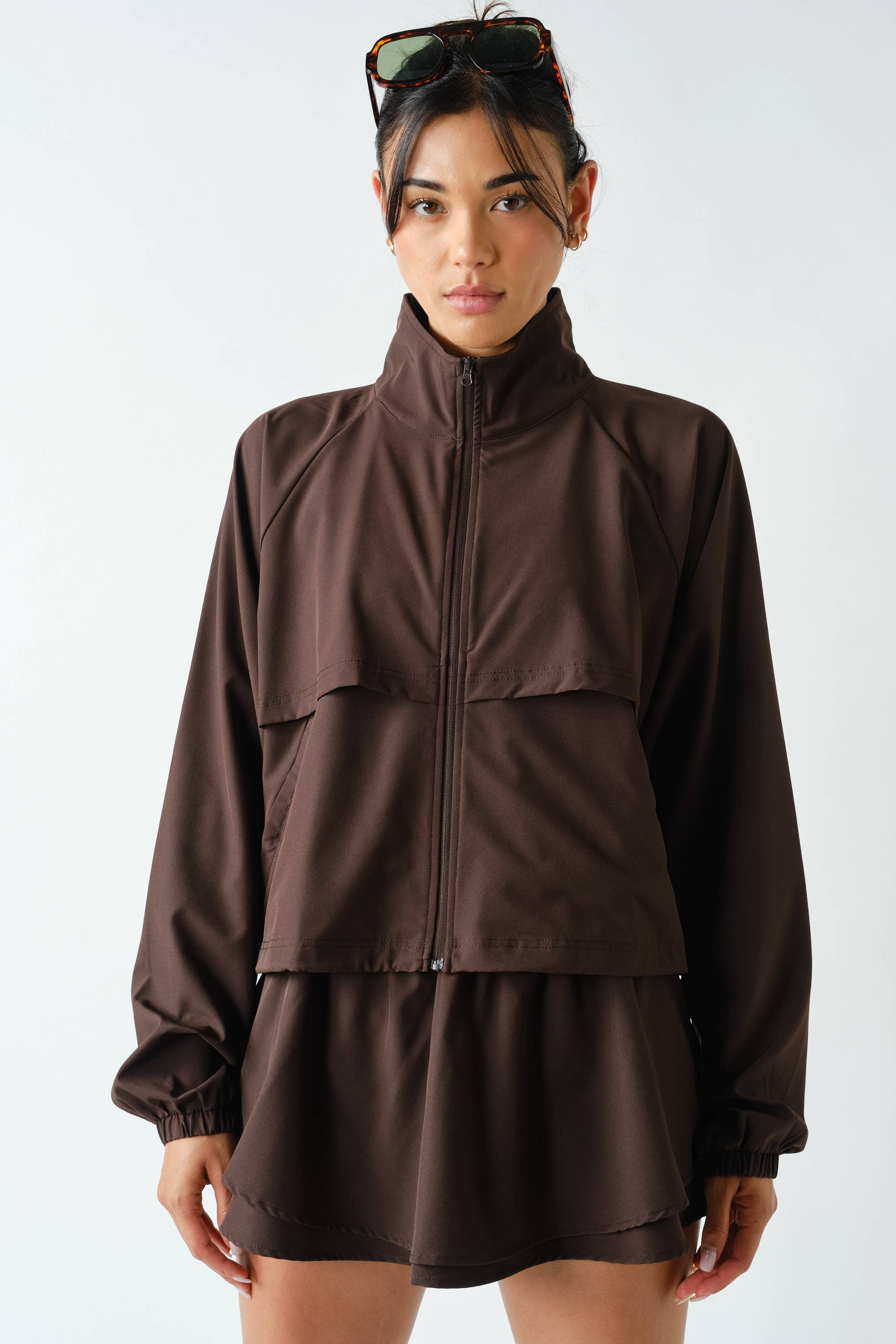 Swift Move Windbreaker Active Coffee Bean Jacket