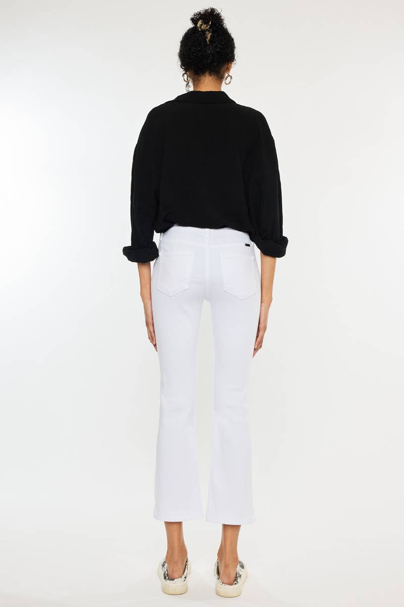 KANCAN Korina High Rise White Flare Jeans