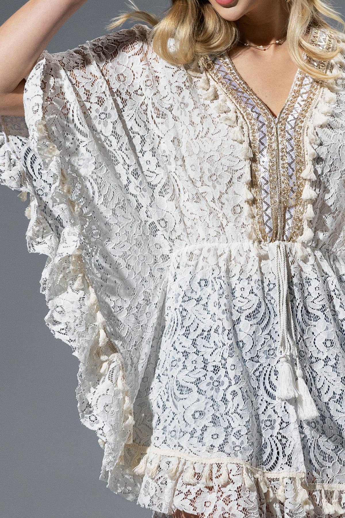 Homan Lace Cover-Up Kimono