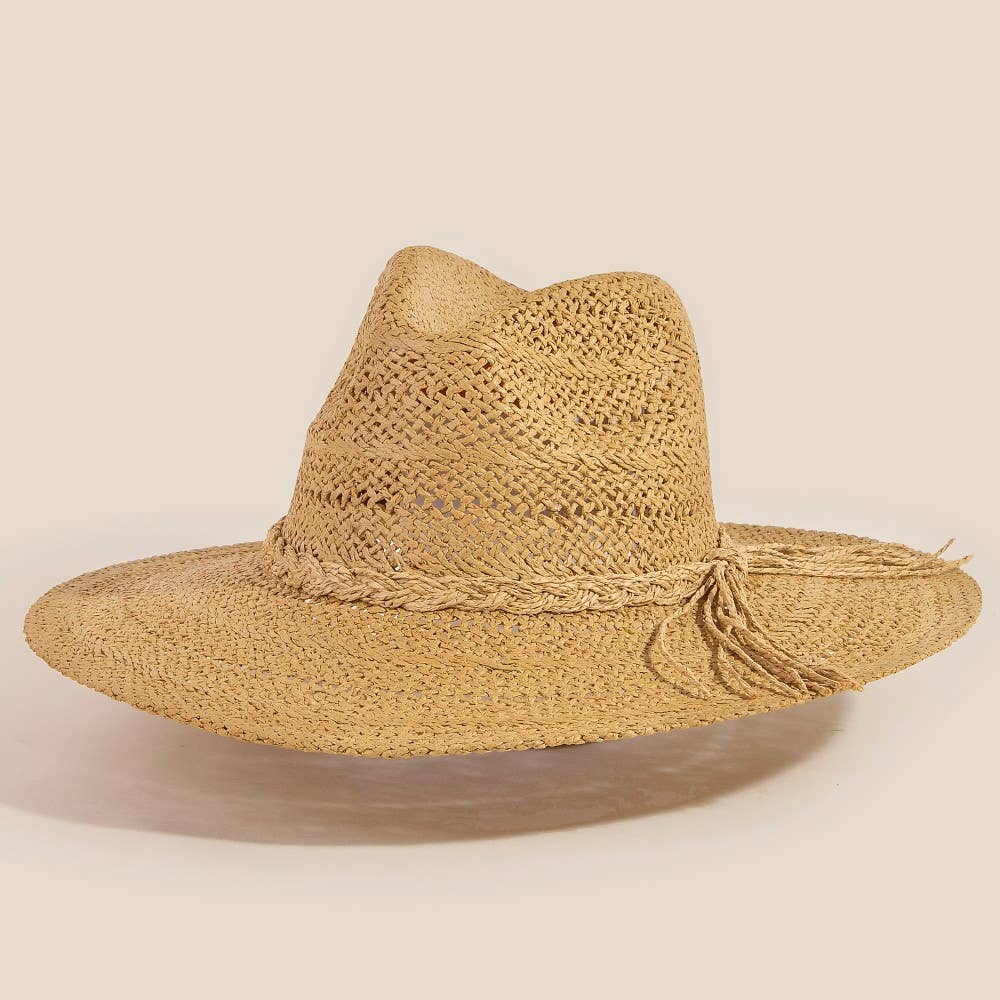 Ava Braided Rope Band Straw Hat