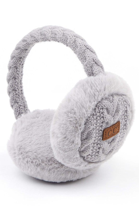 Maureen Cable Knit Fur Ear Muffs (4 Colors!)