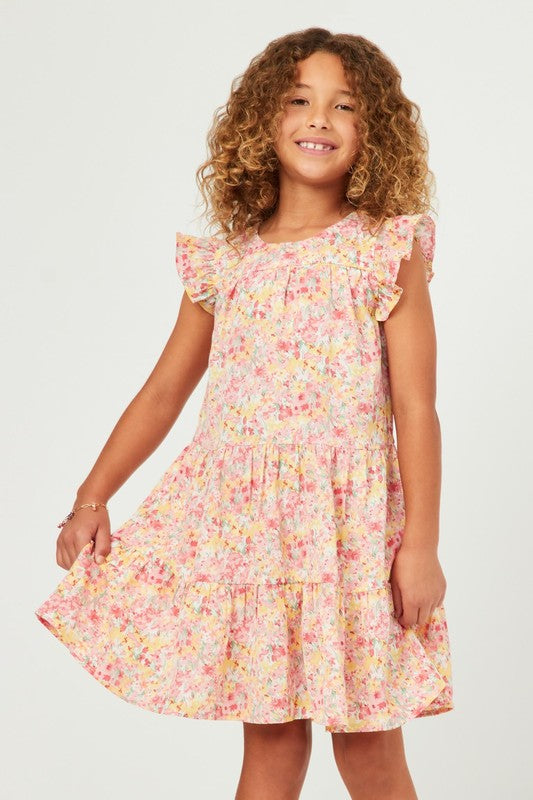 Cecilia Floral Tiered Dress KIDS