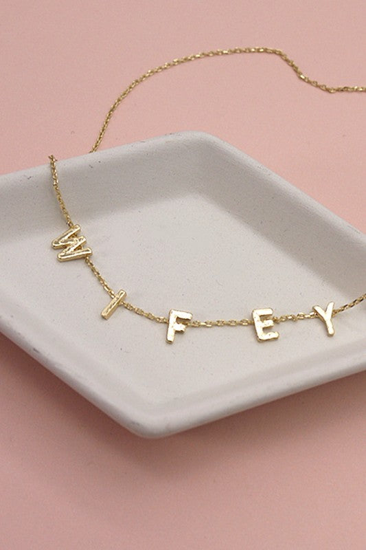 WIFEY Letter Necklace