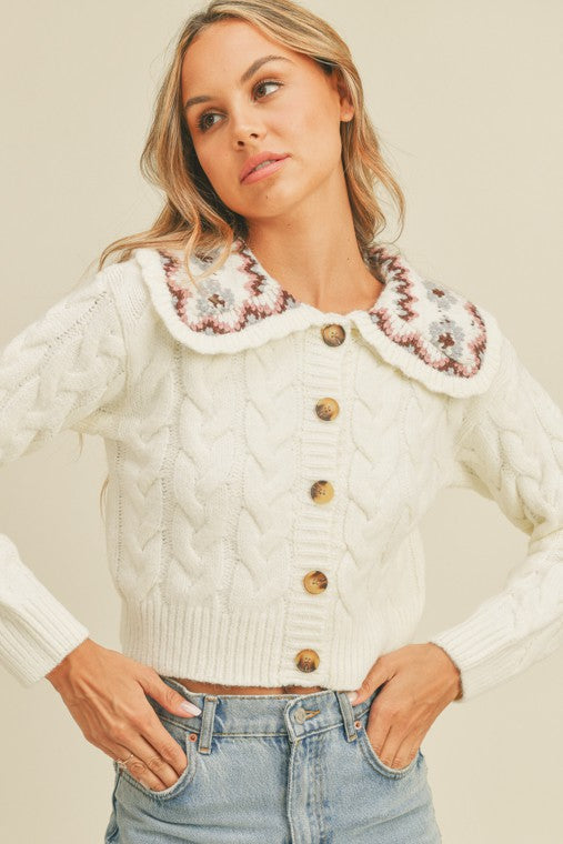 Ember Collar Cardigan FINAL SALE (Small Only!)